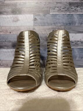 Coach Metallic Gold Strappy Heels